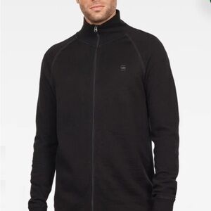 G-Star Raw Medium Jirgi Top Jacket Mock Neck Full Zip Black
